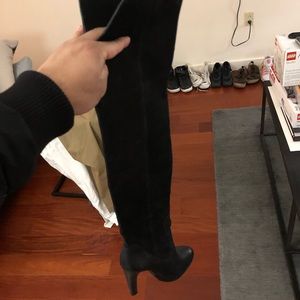 Allsaints thigh high leather boots sz 9